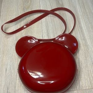 Silicon Red Mini Mouse Round Bag Gold Accessories